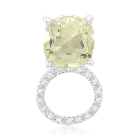 Zilveren hanger met een limoen citrien