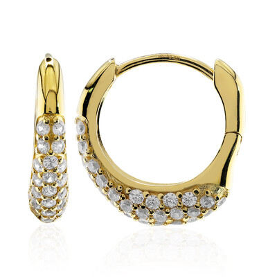 Boucles d'oreilles en argent et Zircon (M de Luca)