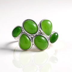 Anello in argento con Giada Canadese