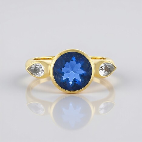 Anello in argento con Fluorite Cangiante