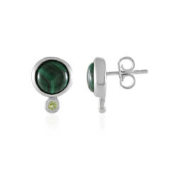 Malachite Silver Earrings