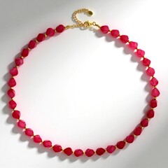 Collana in argento con Quarzo Fucsia