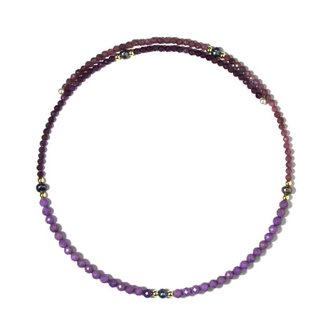 Edelstein-Stahlhalsreif (Riya)