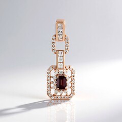 Ciondolo in argento con Zircone Rosa (Adela Silber)