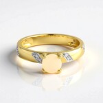 Anello in argento con Opale di Welo