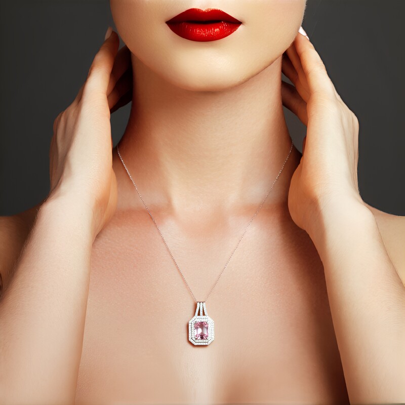 Kunzite Silver Pendant