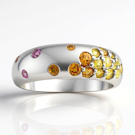 Anello in argento con Zaffiro Giallo (Adela Silber)