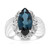 Zilveren ring met een Londen-blauwe topaas (de Melo Essence)