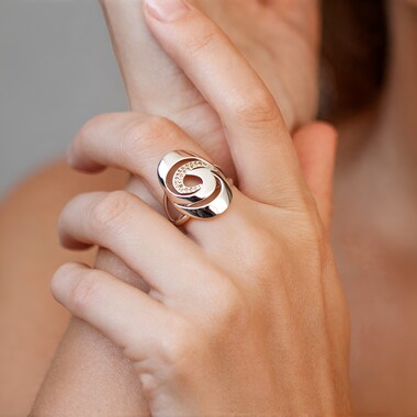 Anello in argento con Diamante Champagne I3 (de Melo Essence)