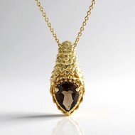 Collana in argento con Quarzo Fumè