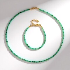 Parure en argent et Emeraude du Brésil