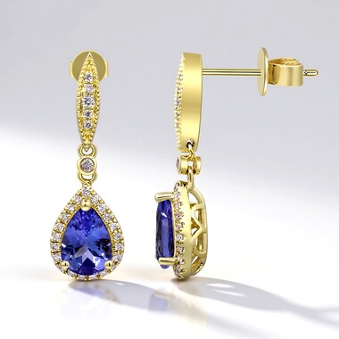 Orecchini in oro con Tanzanite AAA (CIRARI)