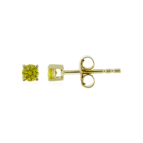 Boucles d'oreilles en or et Diamant jaune I4