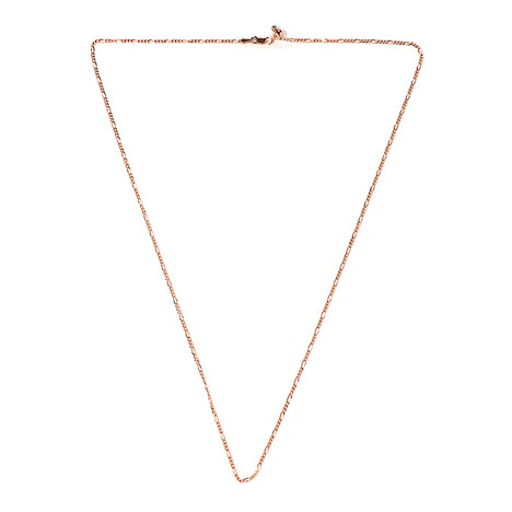 Silber-Figarokette - 3,69 g - 61 cm - rosévergoldet