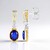 Orecchini in argento con Spinello Cobalto (Gems en Vogue)