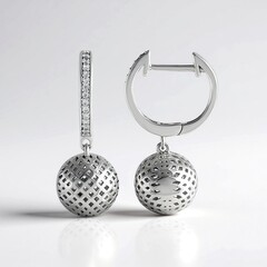 Orecchini in argento con Zircone (Ornaments by de Melo)