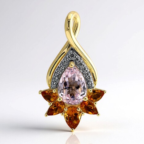Ciondolo in oro con Kunzite Brasiliana (Remy Rotenier)