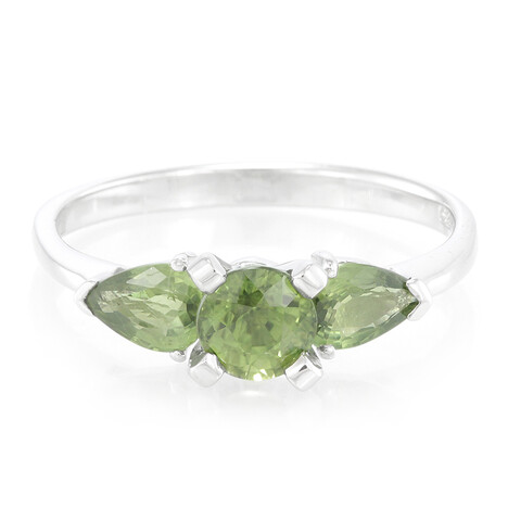 Anillo en plata con Zafiro de Mozambique