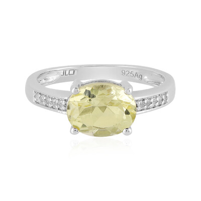 Anello in argento con Quarzo Limone