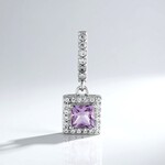 Ciondolo in argento con Ametista Rose de France