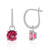 Boucles d'oreilles en argent et Topaze rose