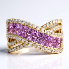 Anello in oro con Zaffiro Rosa (CIRARI)