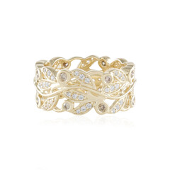 Anello in oro con Diamante Champagne I2 (de Melo)