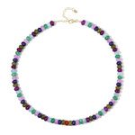 Quarz-Silberhalskette