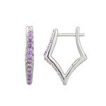 Pendientes en plata con Amatista Rosa de Francia