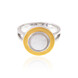 Anello in argento con Quarzo Neve (MONOSONO COLLECTION)