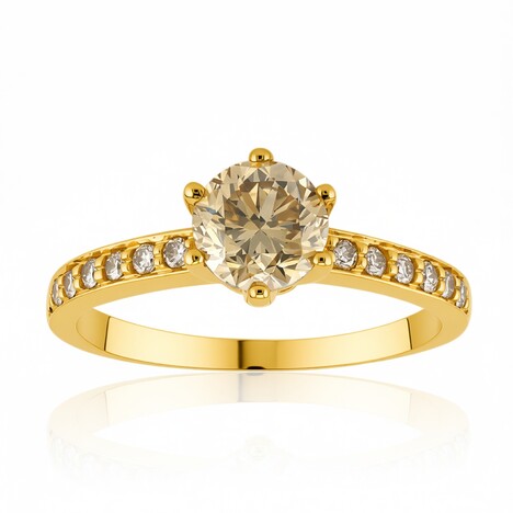 Bague en or et Diamant rose de France VS1 d'Argyle (Annette)