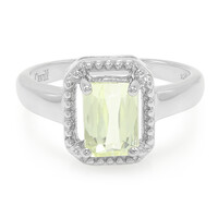 Bague en argent et Kunzite jaune canari