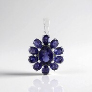 Pendentif en argent et Iolite