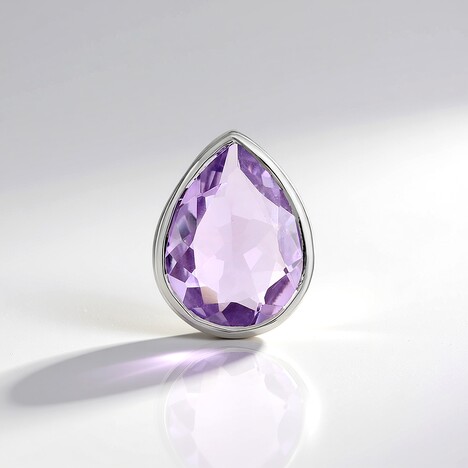 Ciondolo in argento con Ametista Rose de France (MONOSONO COLLECTION)