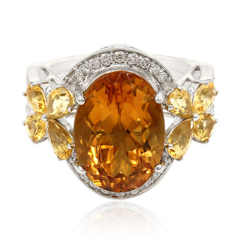 Gouden ring met een mandarijn citrien