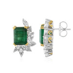 Sambia-Smaragd-Silberohrringe (Gems en Vogue)