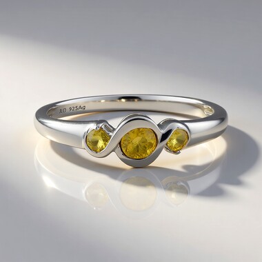 Bague en argent et Sphène