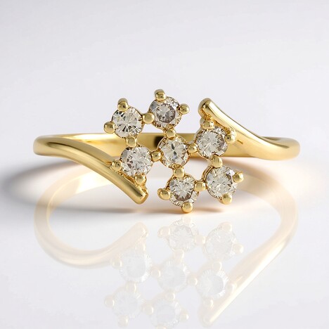Anello in oro con Diamante Cioccolato I2 (SUHANA)