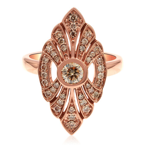 Gouden ring met een VS1 Argyle-Rose de France-Diamant (Annette)