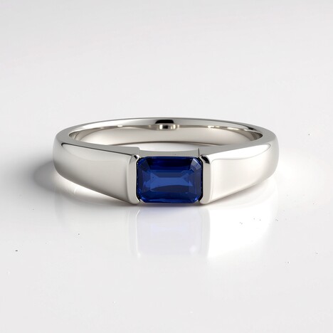 Anello in argento con Cianite del Nepal