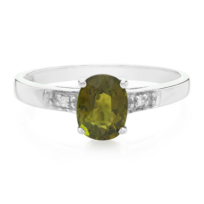 Bague en argent et Tourmaline cuprifère