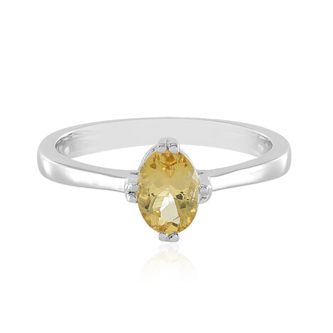 Anillo en plata con Berilo amarillo