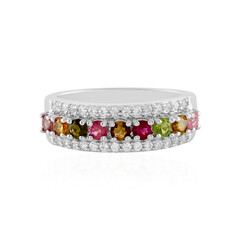 Fancy Tourmaline Silver Ring