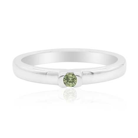 Anillo en plata con Demantoide de Madagascar (John Ferry)