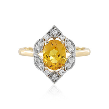 Gelber Beryll-Goldring