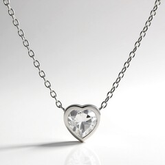 Collana in argento con Topazio Bianco