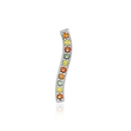 Zilveren hanger met saffieren