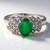 Anello placcato in platino con Smeraldo Bahia