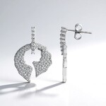 Boucles d'oreilles en argent et Zircon (MONOSONO COLLECTION)