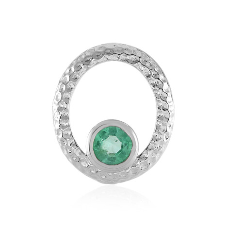 Russischer Smaragd-Silberanhänger (MONOSONO COLLECTION)